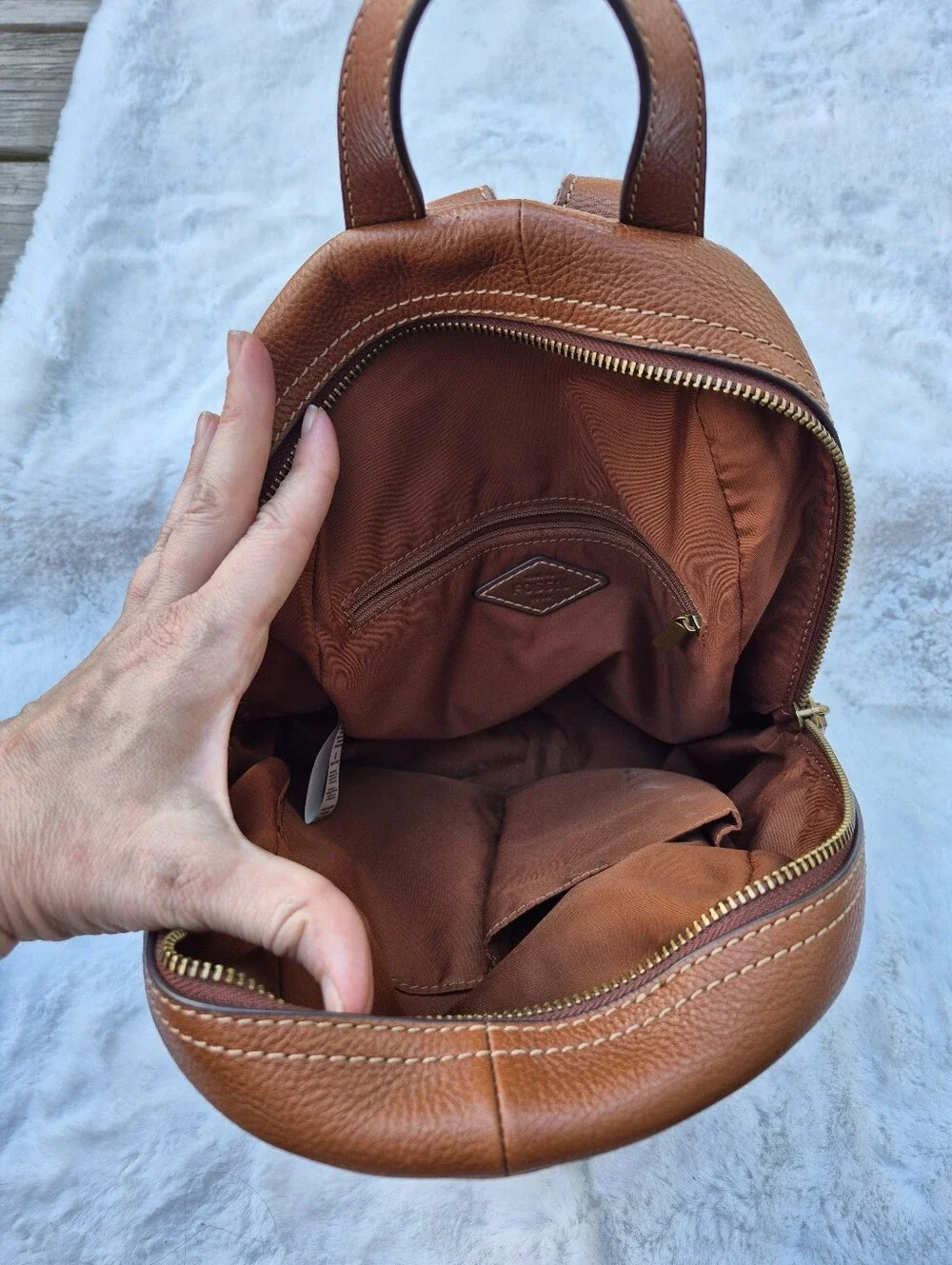 Fossil Megan Backpack in good condition... Tad been aware on the corner, but not